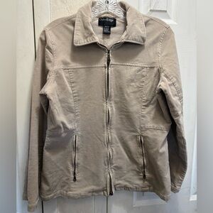 Outer edge Beige Zip-Up Jacket